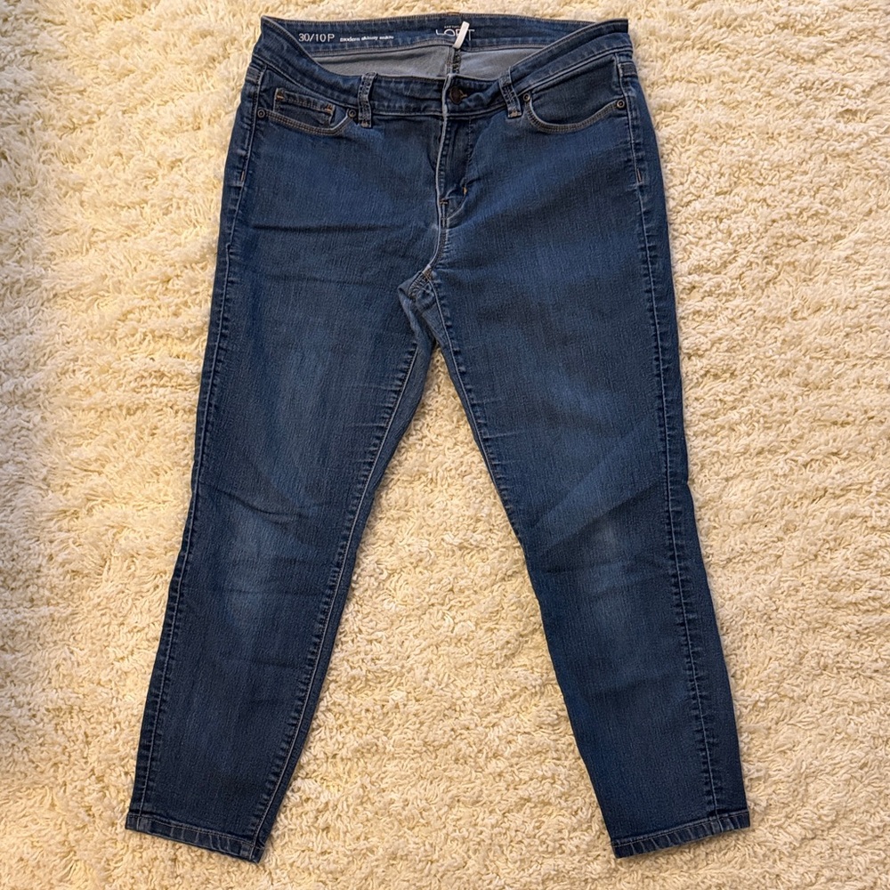 LOFT Dark Blue Skinny Jeans